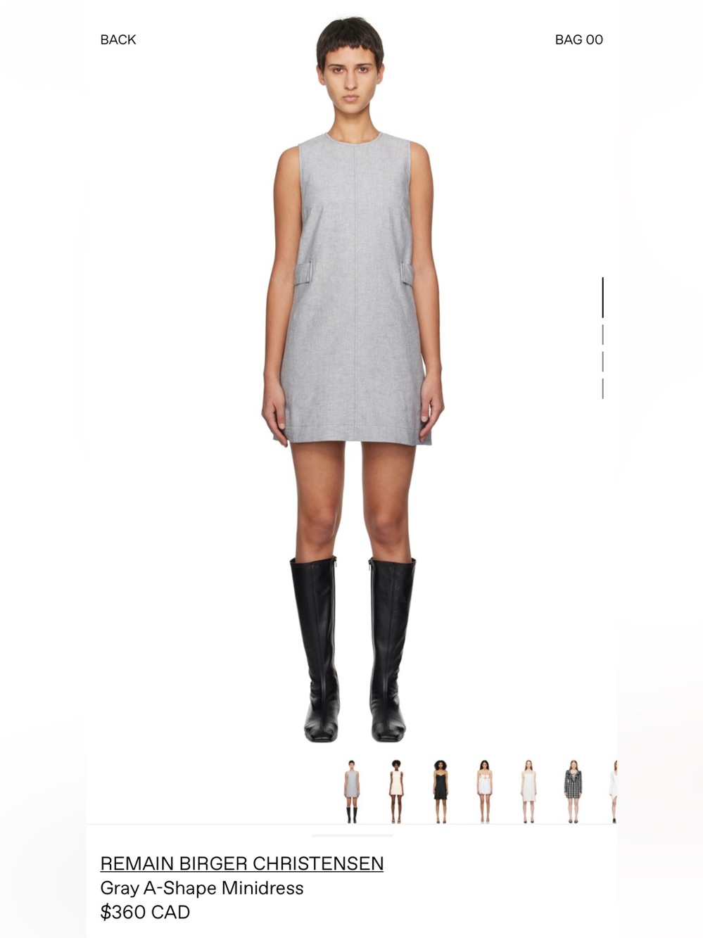 REMAIN BIRGER CHRISTENSEN Gray A-
Shape Minidress